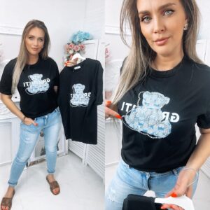Top s kamínky a krajkou Teddy